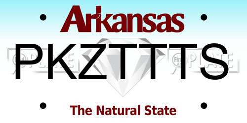 PKZTTTS Arkansas License Plate