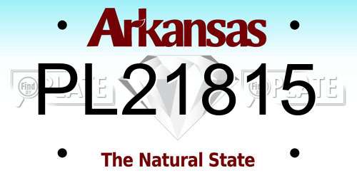 PL21815 Arkansas License Plate