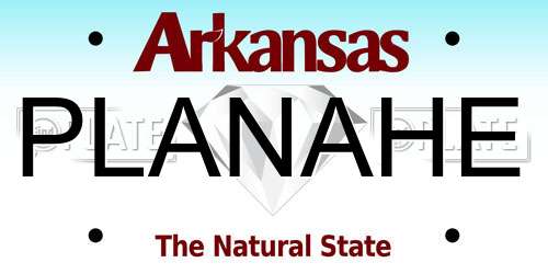 PLANAHE Arkansas License Plate