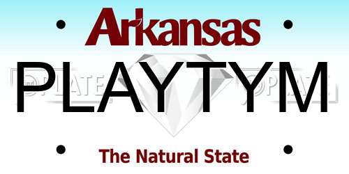 PLAYTYM Arkansas License Plate