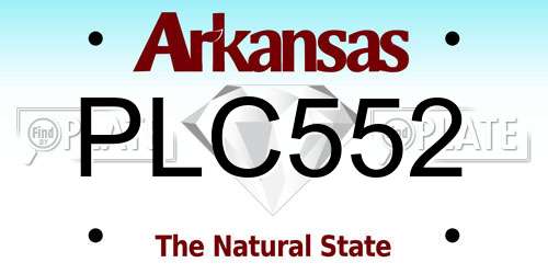 PLC552 Arkansas License Plate