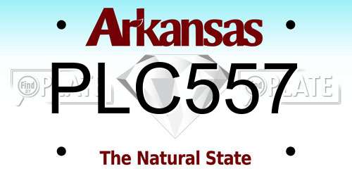 PLC557 Arkansas License Plate