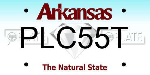 PLC55T Arkansas License Plate