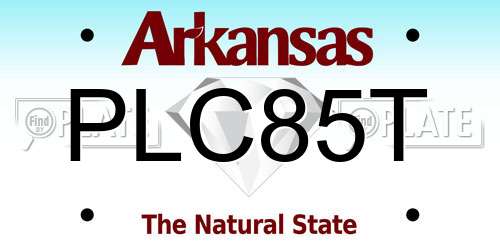 PLC85T Arkansas License Plate