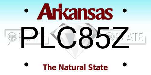 PLC85Z Arkansas License Plate