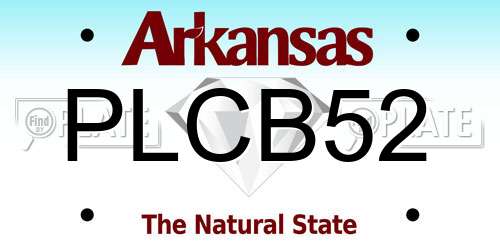 PLCB52 Arkansas License Plate