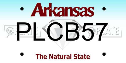 PLCB57 Arkansas License Plate