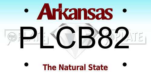 PLCB82 Arkansas License Plate
