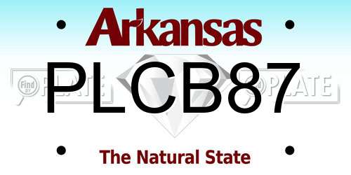 PLCB87 Arkansas License Plate