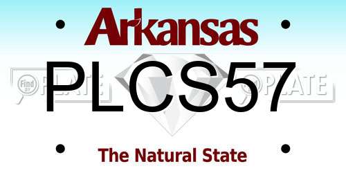 PLCS57 Arkansas License Plate