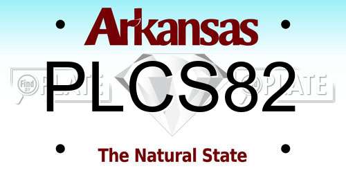 PLCS82 Arkansas License Plate
