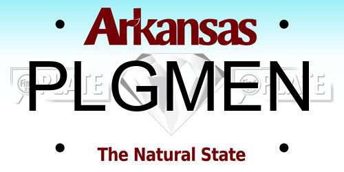 PLGMEN Arkansas License Plate