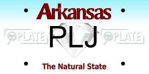 PLJ Arkansas License Plate