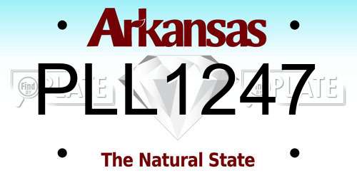 PLL1247 Arkansas License Plate