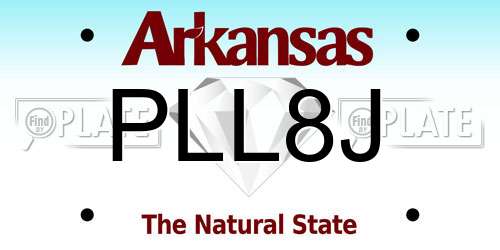 PLL8J Arkansas License Plate
