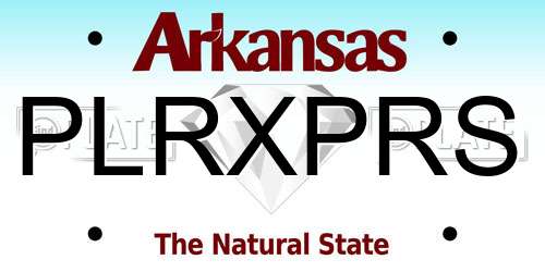 PLRXPRS Arkansas License Plate