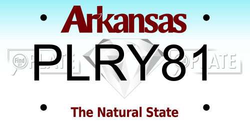 PLRY81 Arkansas License Plate