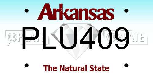PLU409 Arkansas License Plate