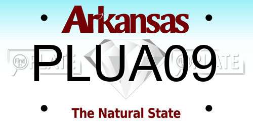 PLUA09 Arkansas License Plate