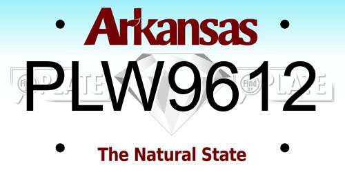 PLW9612 Arkansas License Plate