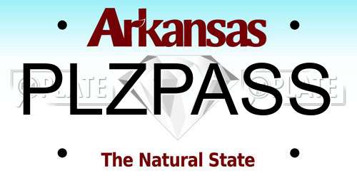PLZPASS Arkansas License Plate