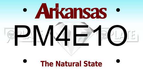 PM4E1O Arkansas License Plate