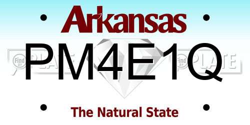 PM4E1Q Arkansas License Plate