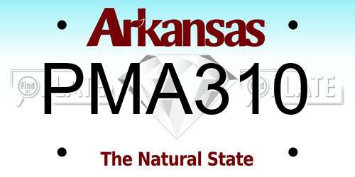 PMA310 Arkansas License Plate