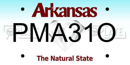 PMA31O Arkansas License Plate