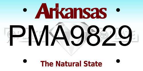 PMA9829 Arkansas License Plate