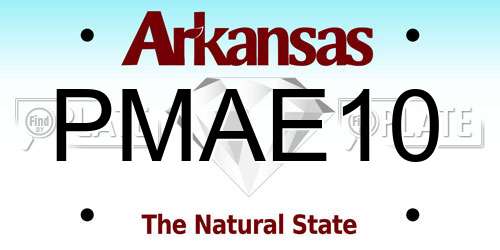 PMAE10 Arkansas License Plate