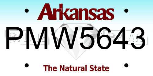 PMW5643 Arkansas License Plate