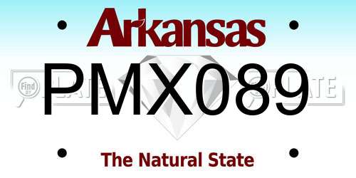 PMX089 Arkansas License Plate