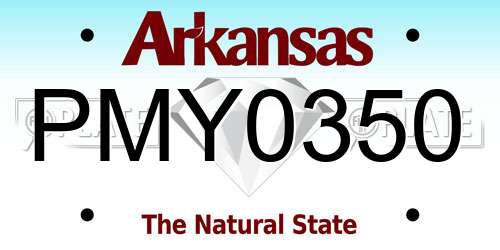 PMY0350 Arkansas License Plate