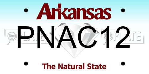PNAC12 Arkansas License Plate
