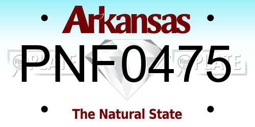 PNF0475 Arkansas License Plate