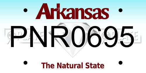 PNR0695 Arkansas License Plate