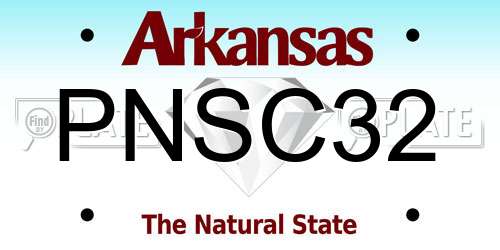 PNSC32 Arkansas License Plate