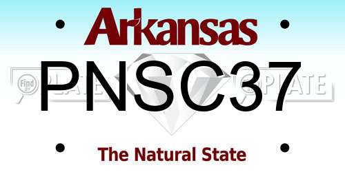 PNSC37 Arkansas License Plate