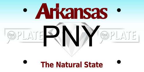 PNY Arkansas License Plate