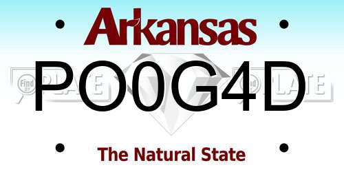 PO0G4D Arkansas License Plate