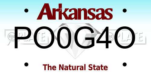 PO0G4O Arkansas License Plate