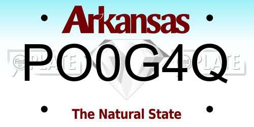 PO0G4Q Arkansas License Plate