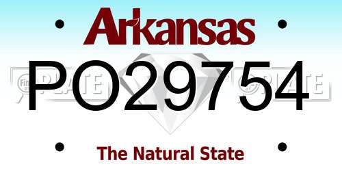PO29754 Arkansas License Plate