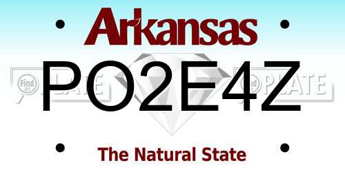 PO2E4Z Arkansas License Plate