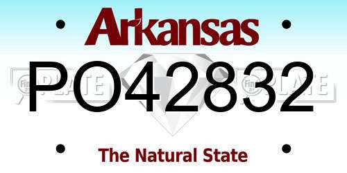 PO42832 Arkansas License Plate