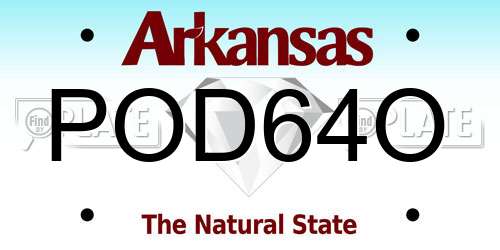 POD64O Arkansas License Plate