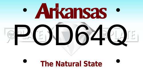 POD64Q Arkansas License Plate