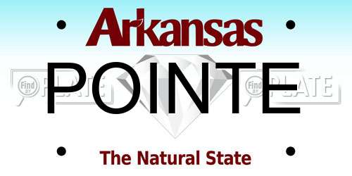 POINTE Arkansas License Plate