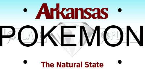 POKEMON Arkansas License Plate